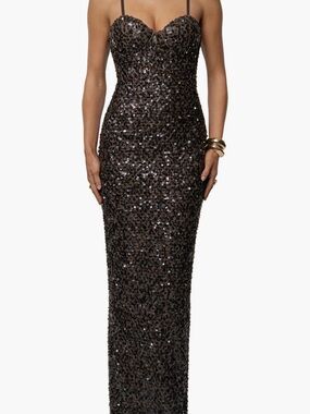 JLUXLABEL Opulence Sequin Strap Gown